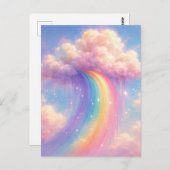 Dreamy Cloud Rainbow - Pastel Painting Style ポストカード (正面/裏面)