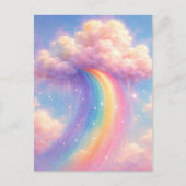 Dreamy Cloud Rainbow - Pastel Painting Style ポストカード (正面)