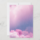 Dreamy Cloud Unicorn Fantasy Girl 10th Birthday 招待状 (裏面)