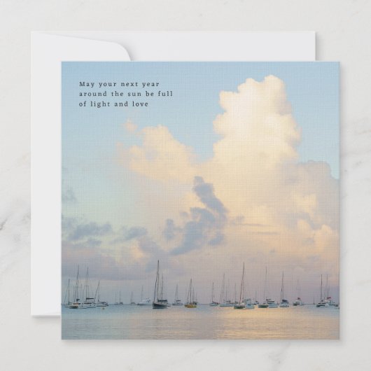 Dreamy clouds and boats, ocean aesthetic, greeting カード (正面)