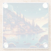 Dreamy Coastal Night ガラスコースター (裏面)