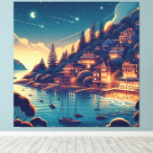 Dreamy Coastal Night キャンバスプリント (インサイチュ (ウッドフロア))