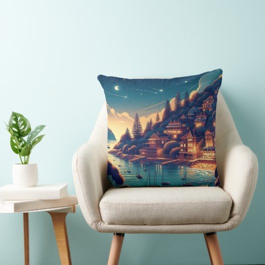 Dreamy Coastal Night クッション (椅子)