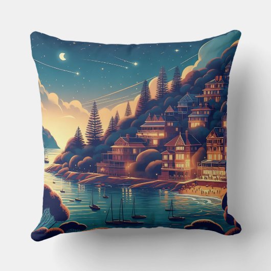 Dreamy Coastal Night クッション (裏面)