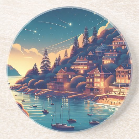 Dreamy Coastal Night コースター (正面)