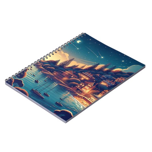 Dreamy Coastal Night ノートブック (左側)