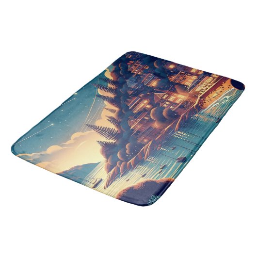 Dreamy Coastal Night バスマット (アングル)