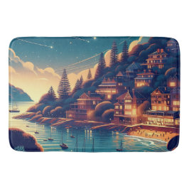 Dreamy Coastal Night バスマット