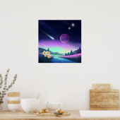 Dreamy Cosmic Landscape  ポスター (キッチン)