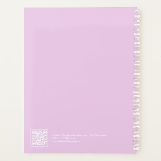 Dreamy Cotton Candy Cloudscape Block Quote Large プランナー手帳 (裏面)