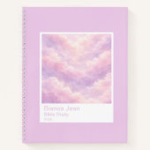 Dreamy Cotton Candy Cloudscape Photo Swatch Large ノートブック (正面)