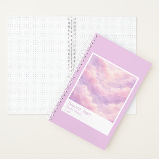 Dreamy Cotton Candy Cloudscape Photo Swatch Small ノートブック (内側)