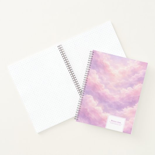 Dreamy Cotton Candy Cloudscape "Productive Era" ノートブック (内部)