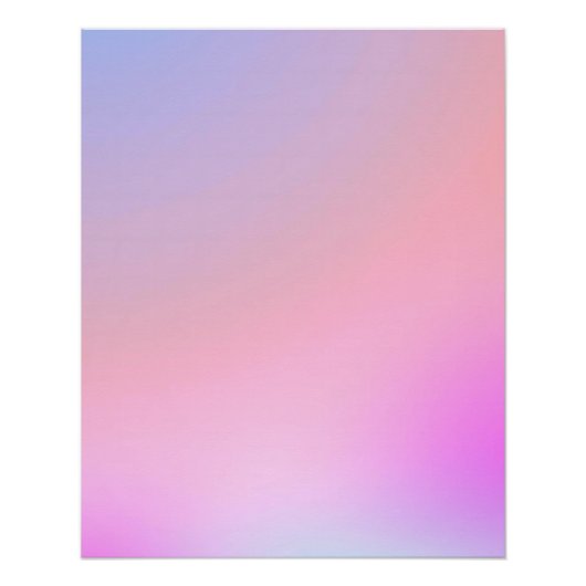 Dreamy Cotton Candy Pastel Gradient ポスター (正面)
