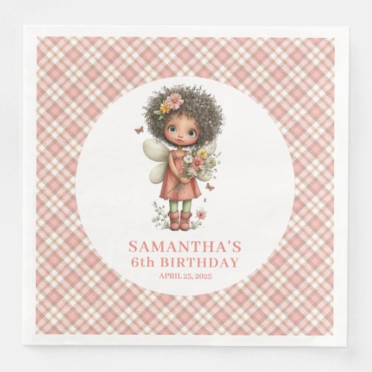 Dreamy Cute Fairy Blush Flowers 2nd Birthday  (正面)