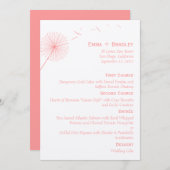 Dreamy Dandelion's Menu 結婚 Card -バラピンク メニュー (正面/裏面)