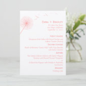 Dreamy Dandelion's Menu 結婚 Card -バラピンク メニュー (スタンド正面)