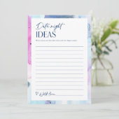 Dreamy Date Night Ideas Bridal Shower Game Card 招待状 (スタンド正面)