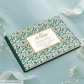 Dreamy Deep Green And Gold Wedding Guest Book ゲストブック