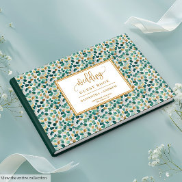 Dreamy Deep Green And Gold Wedding Guest Book ゲストブック