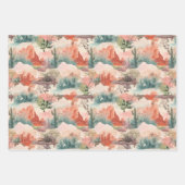 Dreamy Desert Bloom Abstract Collage ラッピングペーパーシート (正面2)