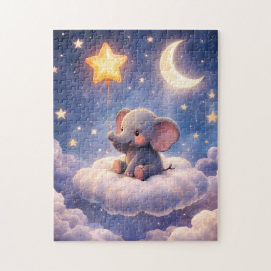 Dreamy elephant and midnight moon 252 piece jigsaw ジグソーパズル (縦)