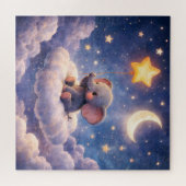 Dreamy elephant and midnight stars 676 piece large ジグソーパズル (横)