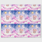 Dreamy elephant and stars giant wrapping roll ラッピングペーパー (フラット)