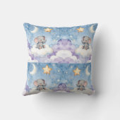 Dreamy elephant watercolour throw cushion クッション (裏面)