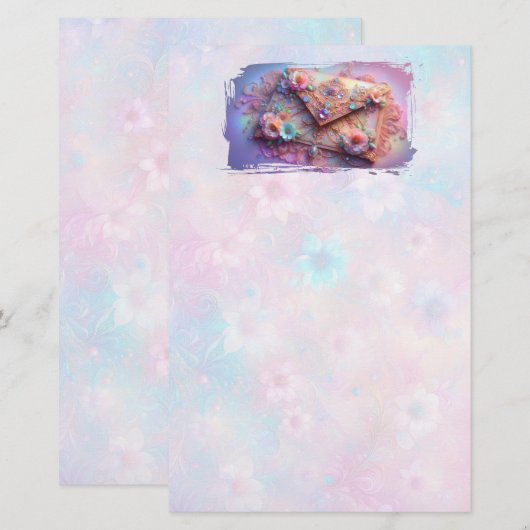 Dreamy Envelope Stationery 便箋 (正面/裏面)