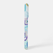 Dreamy Evil Eye Pattern with Abstract Watercolor iPhone 16ケース (右側面)