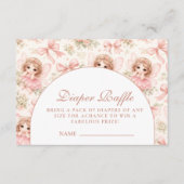 Dreamy Fairy Garden Baby Shower Diapper Raffle エンクロージャーカード (正面)