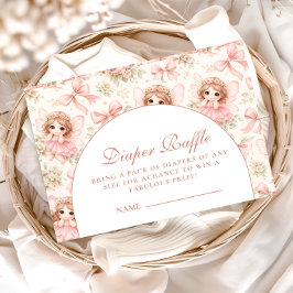 Dreamy Fairy Garden Baby Shower Diapper Raffle エンクロージャーカード