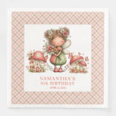 Dreamy Fairy Whimsical Floral Birthday Party Napki (正面)