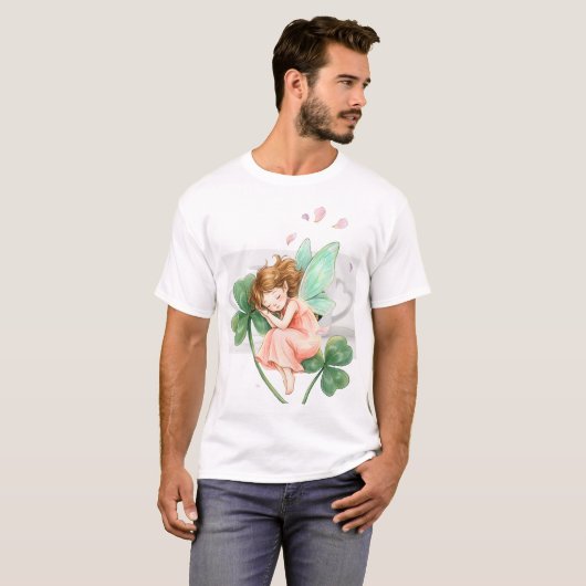 Dreamy Fairy With Clover Magic Dancing Tシャツ (正面フル)