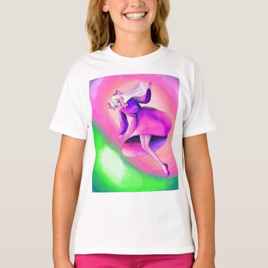 Dreamy Fantasy Princess Illustration T-Shirt Tシャツ (正面)