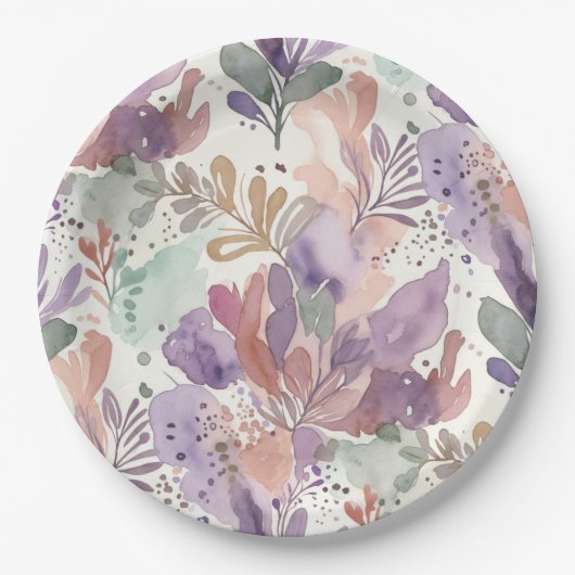 Dreamy Feminine Design Paper Plate ペーパープレート (正面)