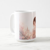 Dreamy Floral Girl Aesthetic Coffee Mug – Cute  コーヒーマグカップ (正面左)