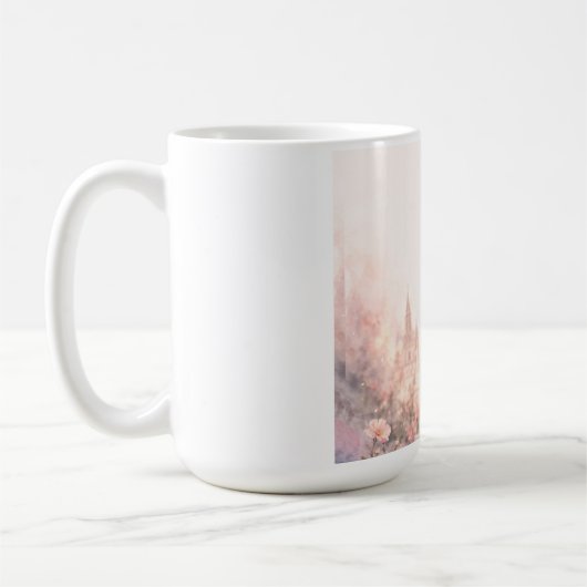 Dreamy Floral Girl Aesthetic Coffee Mug – Cute  コーヒーマグカップ (左)