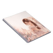 Dreamy Floral Girl Aesthetic Spiral Photo Notebook ノートブック (右側)