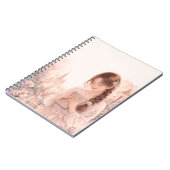 Dreamy Floral Girl Aesthetic Spiral Photo Notebook ノートブック (左側)