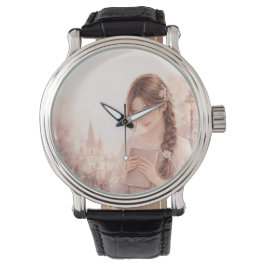 Dreamy Floral Girl Aesthetic Wrist Watch – Cute  腕時計