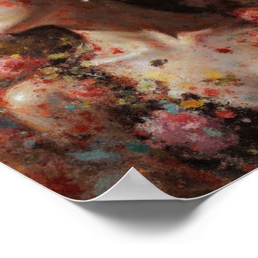 Dreamy Floral Goddess – Romantic Art Poster ポスター (角)