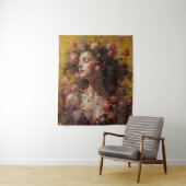 Dreamy Floral Goddess – Romantic Tapestry Wall Art タペストリー (インサイチュ)
