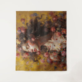 Dreamy Floral Goddess – Romantic Tapestry Wall Art タペストリー