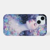Dreamy Floral Portrait iPhone Case 15ケース (裏面横)