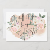 Dreamy Floral V2 Hostess Card 招待状 (正面)