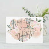 Dreamy Floral V2 Hostess Card 招待状 (スタンド正面)