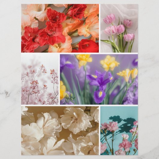 Dreamy Flowers Scrapbook Cutout paper (正面)