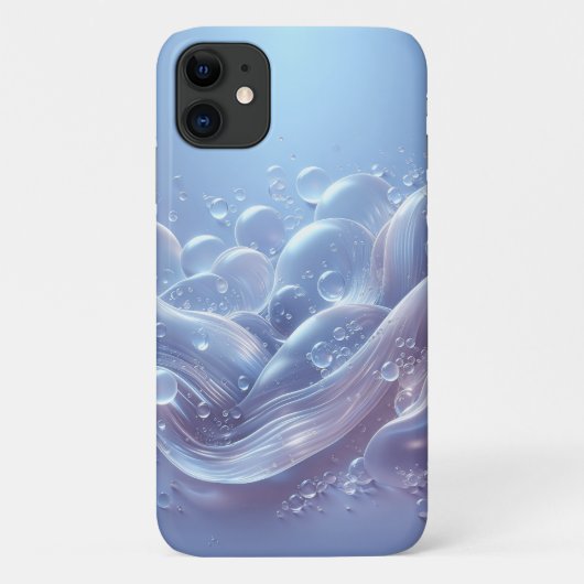 Dreamy Fluid Waves and Floating Bubbles Aesthetic  Case-Mate iPhoneケース (裏面)